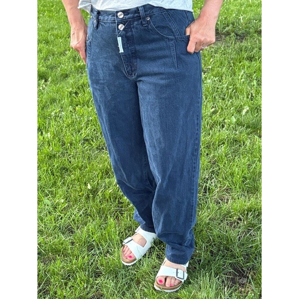 USA Vintage Z. Cavaricci 1980s High Waisted Tapered Jean Deadstock Sz 32/33 x 31